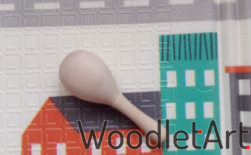 Zabawka drewniana do malowania grzechotka marakas